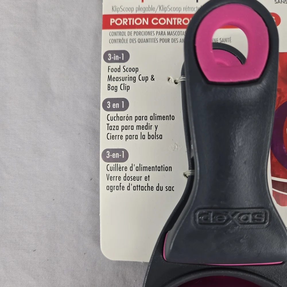 Dexas Collapsible KlipScoop with Pink Bowl